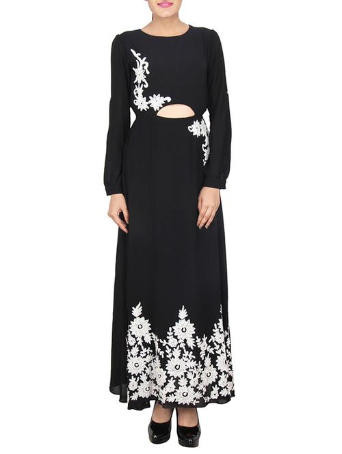 black polyester dress - 10762006 - Very Small Image - 1