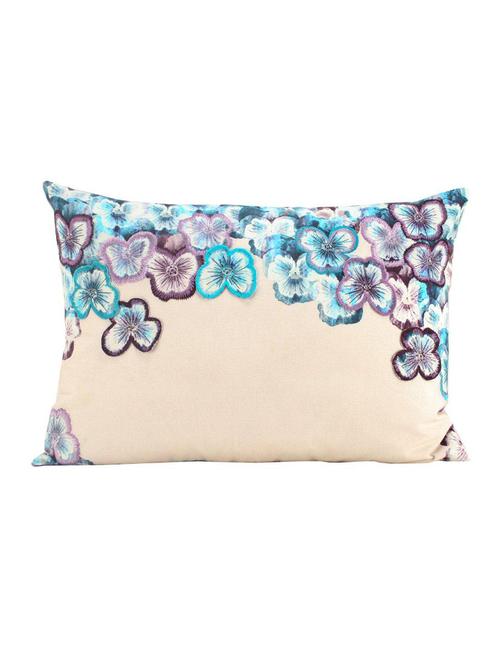 sanaa digital printed with 3 d patch work applique cushion cover pink/purple - 10762230 - Very Small Image - 1