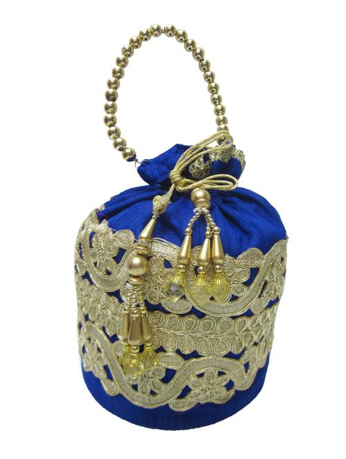 blue silk handbag - 10762749 - Very Small Image - 1