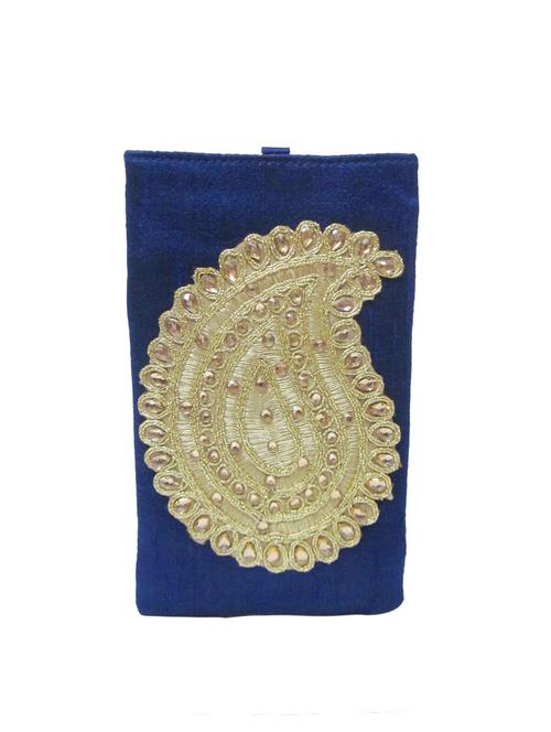 blue silk handbag - 10762779 - Very Small Image - 1