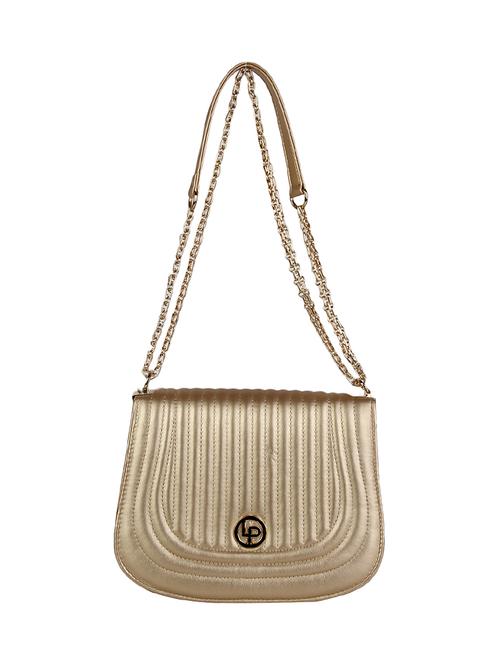 gold leatherette sling bag - 10764518 - Very Small Image - 1