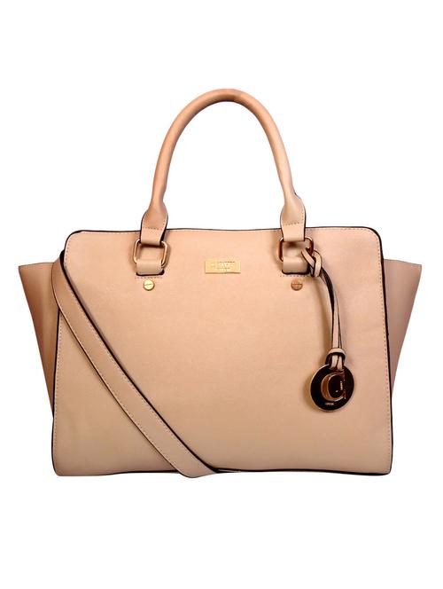 beige leatherette handbag - 10765244 - Very Small Image - 1