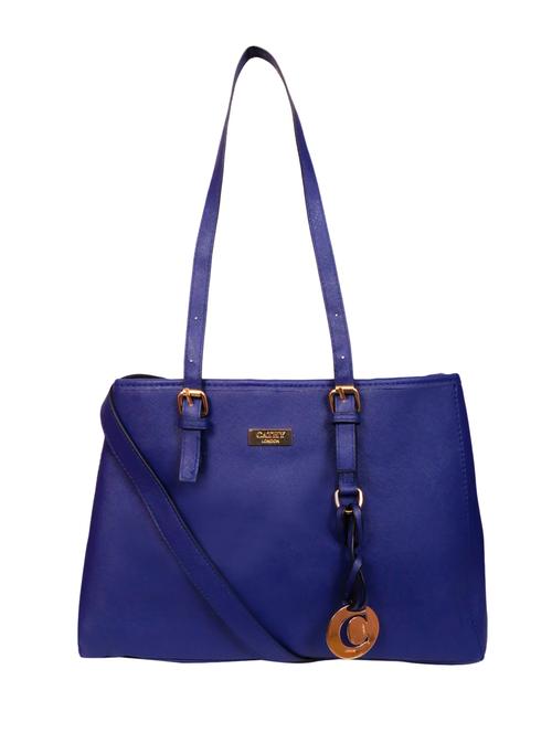 blue leatherette handbag - 10765264 - Very Small Image - 1