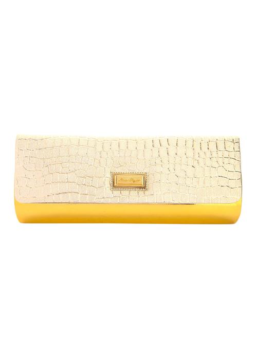 gold leatherette (pu) ethnic clutch - 10766061 - Very Small Image - 1