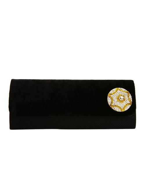 black leatherette (pu) ethnic clutch - 10766873 - Very Small Image - 1