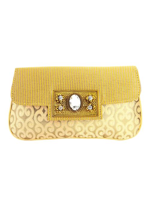 cream leatherette (pu) ethnic clutch - 10767274 - Very Small Image - 1