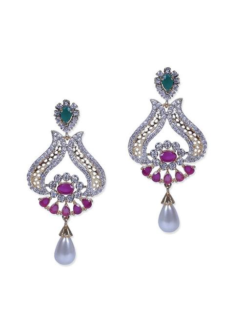 gold metal chandellier earring - 10775779 - Very Small Image - 1