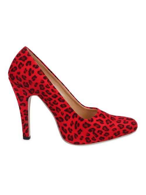 red animal print heel sandals - 1078232 - Very Small Image - 1
