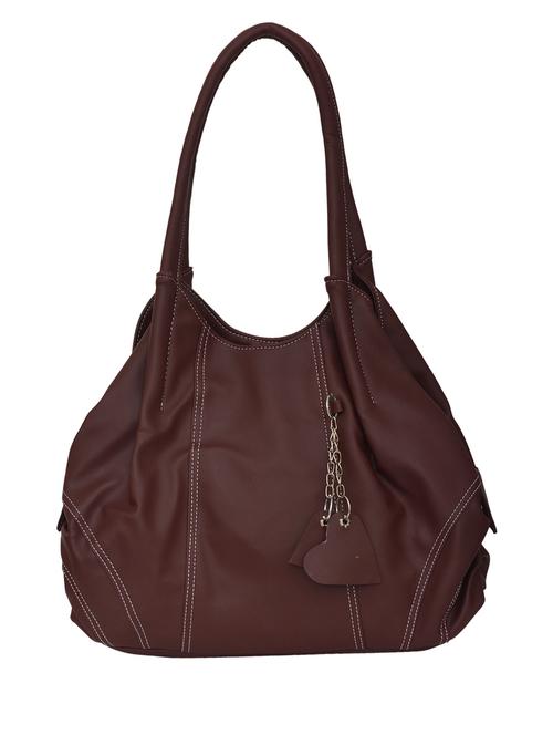 maroon leatherette handbag - 10784718 - Very Small Image - 1