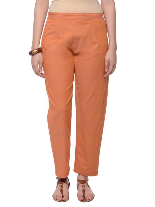 peach cotton palazzos - 10790745 - Very Small Image - 1