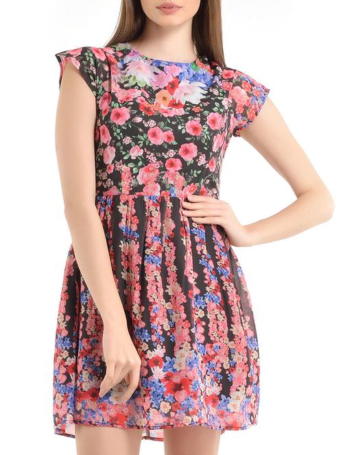multi color georgette dress - 10803354 - Very Small Image - 1