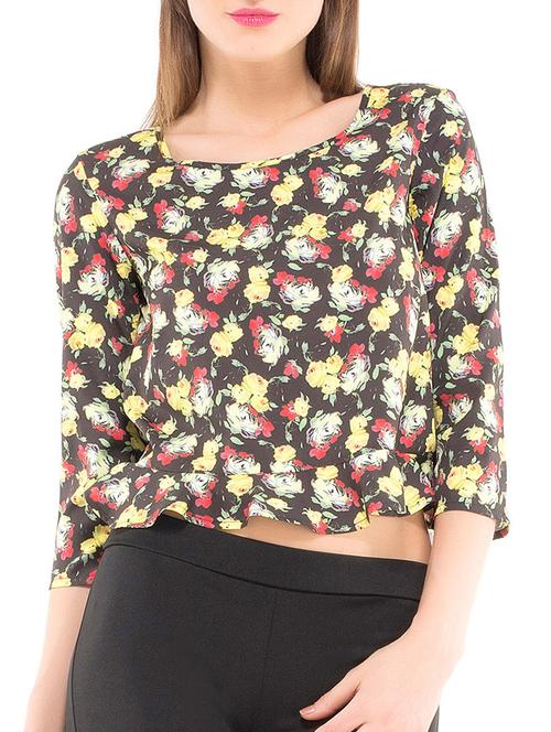 yellow crepe top - 10803378 - Very Small Image - 1