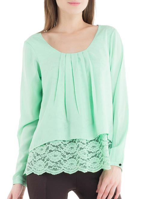 green silk top - 10803472 - Very Small Image - 1