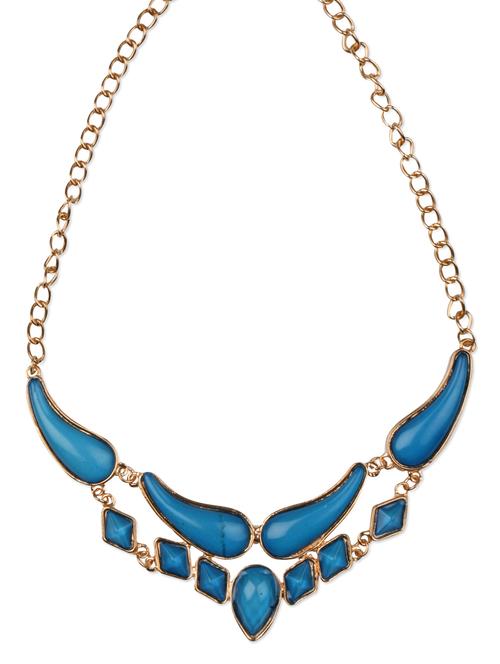 blue beads embellished neckpiece - 1080407 - Very Small Image - 1