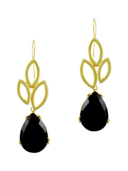 gold,pink brass earring - 10807006 - Very Small Image - 1