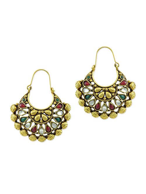 gold brass earring - 10807038 - Very Small Image - 1
