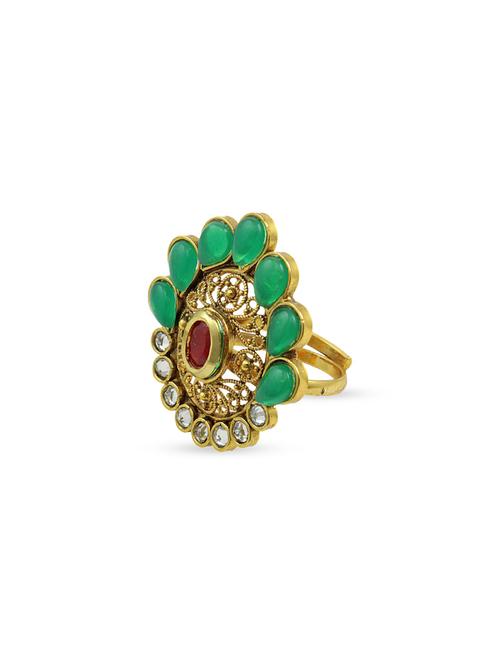 gold,green brass ring - 10807493 - Very Small Image - 1