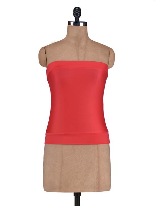solid red polyspandex tube top - 1081341 - Very Small Image - 1