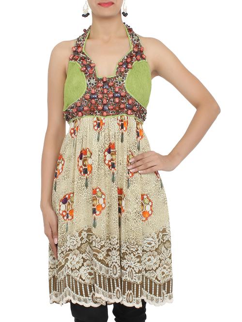 green georgette tunic - 10814393 - Very Small Image - 1