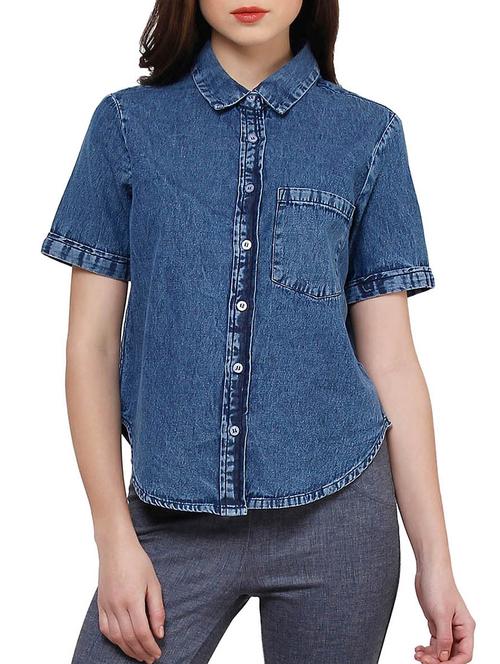 blue cotton shirt - 10814406 - Very Small Image - 1