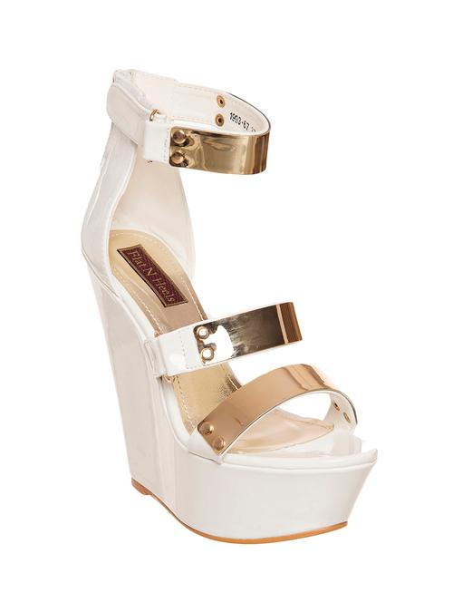 white patent leather wedge - 10815729 - Very Small Image - 1