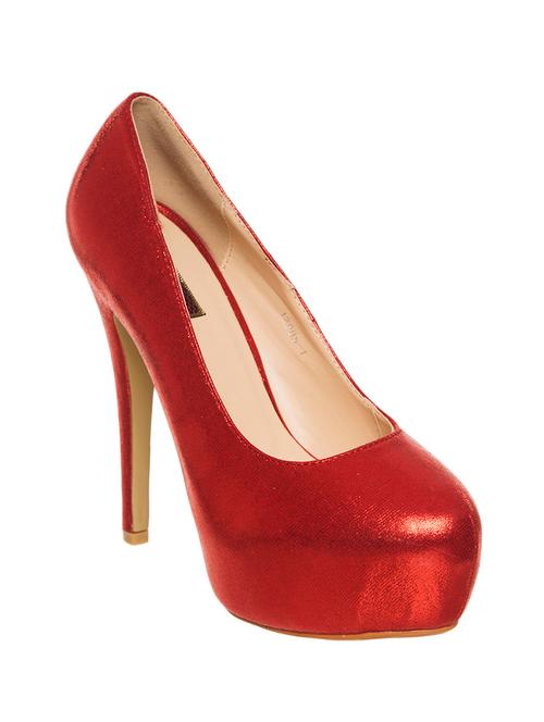 red leatherette pumps - 10815758 - Very Small Image - 1