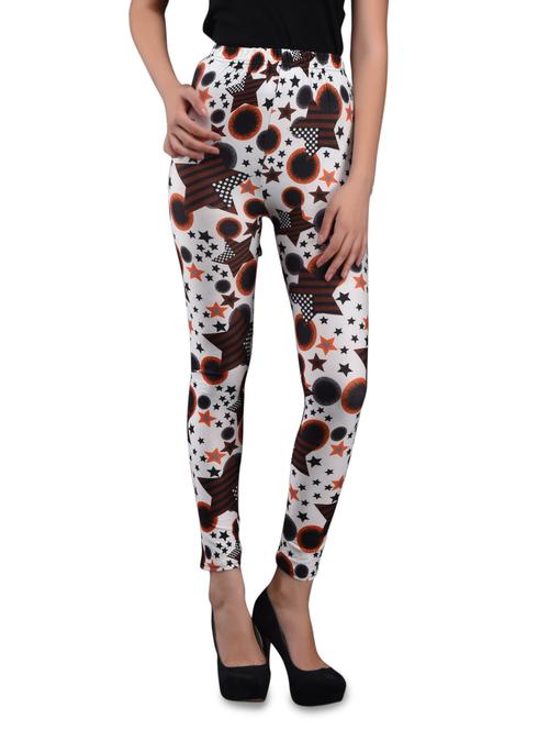 Stars & circles printed polyester leggings - 1081584 - Very Small Image - 1