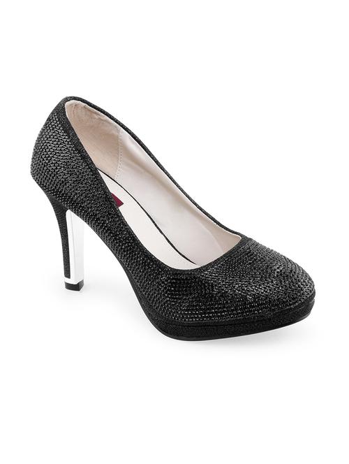 black leatherette pumps - 10817044 - Very Small Image - 1