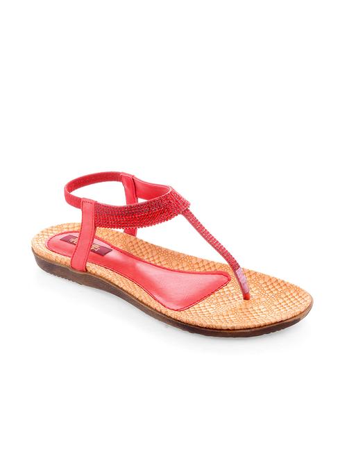 red back strap sandals - 10817122 - Very Small Image - 1