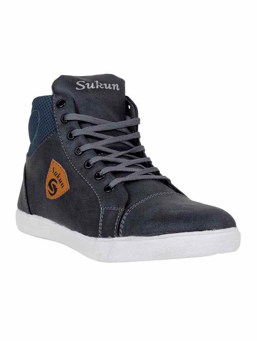 grey leatherette sneaker - 10819216 - Very Small Image - 1
