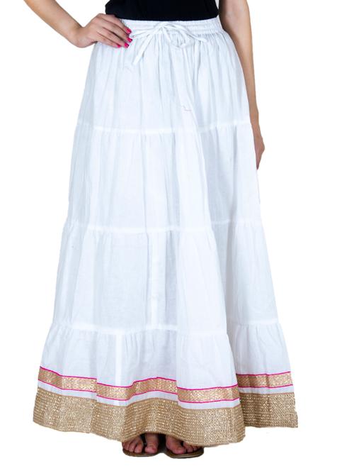 white cotton skirts - 10826015 - Very Small Image - 1