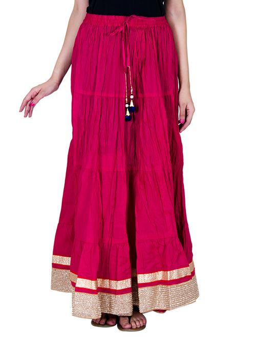 pink cotton skirts - 10826017 - Very Small Image - 1