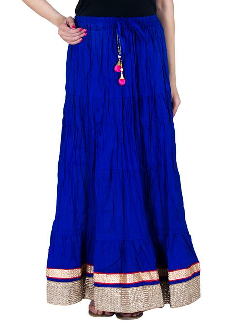 blue cotton skirts - 10826020 - Very Small Image - 1
