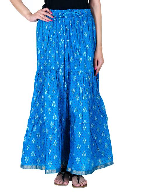 blue cotton skirts - 10826023 - Very Small Image - 1