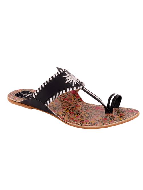 multi colored faux leather kolhapuris - 10827328 - Very Small Image - 1