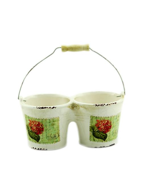White Ceramic Petite French Country Style - 10828673 - Very Small Image - 1