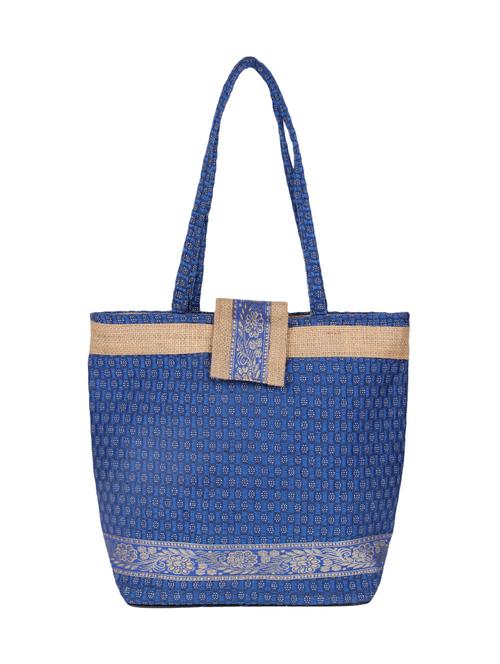 blue jute handbag - 10829283 - Very Small Image - 1