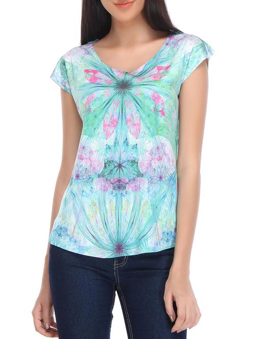 green polyester top - 10833006 - Very Small Image - 1