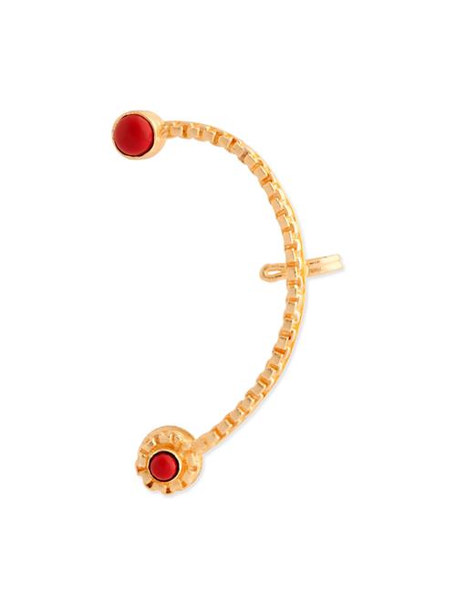 Metal Alloy With red Stones Ear Cuffs - 1083345 - Very Small Image - 1