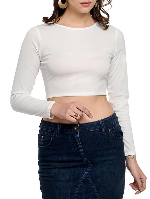white polyester top - 10841190 - Very Small Image - 1
