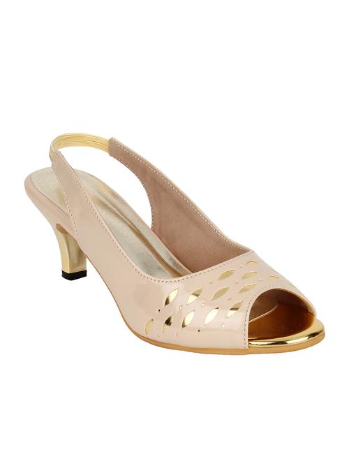 beige leatherette back strap sandals - 10842649 - Very Small Image - 1