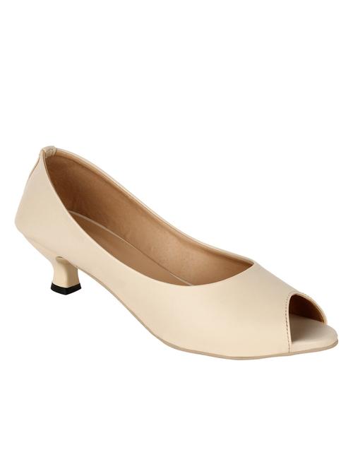 cream leatherette slip on sandals - 10842695 - Very Small Image - 1