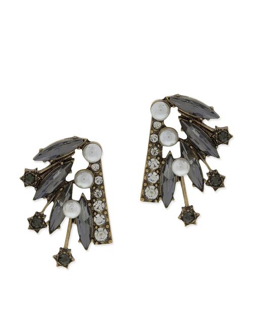 antique gold embellished alloy earrings - 10845131 - Very Small Image - 1