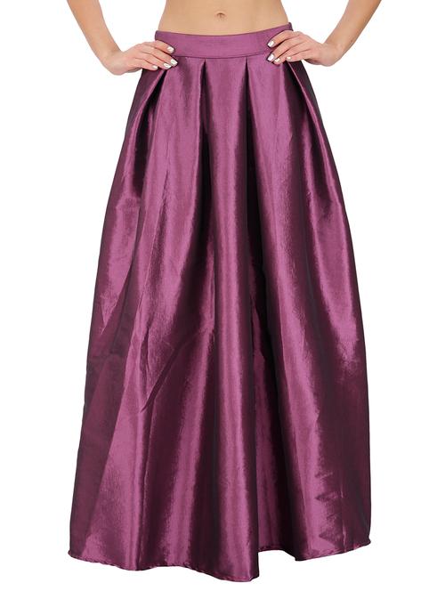 mauve art silk skirts - 10845140 - Very Small Image - 1