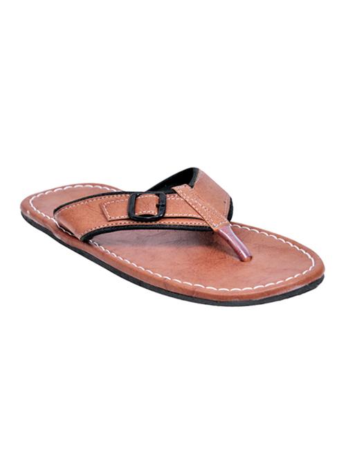 tan leatherette slippers - 10847429 - Very Small Image - 1