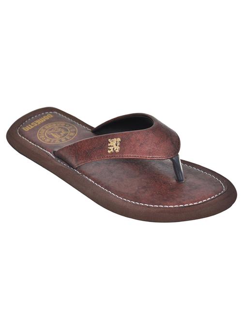 brown leatherette slippers - 10847437 - Very Small Image - 1