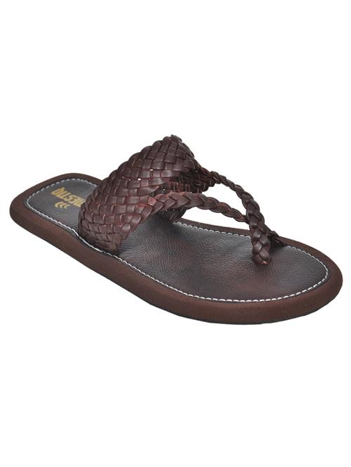 brown leatherette slippers - 10847440 - Very Small Image - 1
