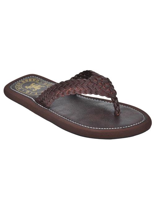 brown leatherette slippers - 10847443 - Very Small Image - 1
