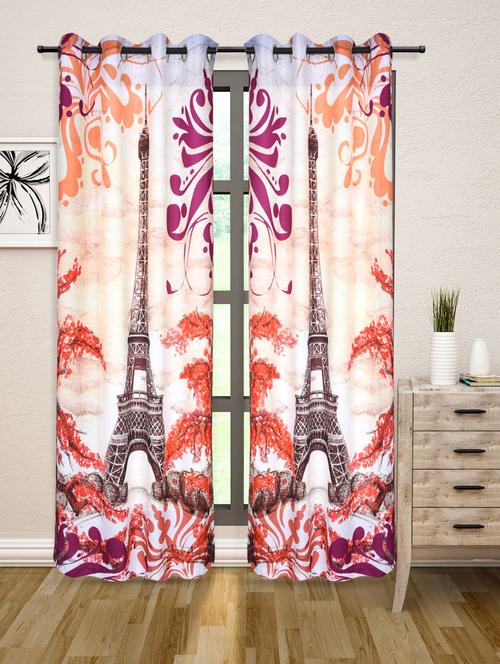 multicoloured digital print door curtain - 1084931 - Very Small Image - 1