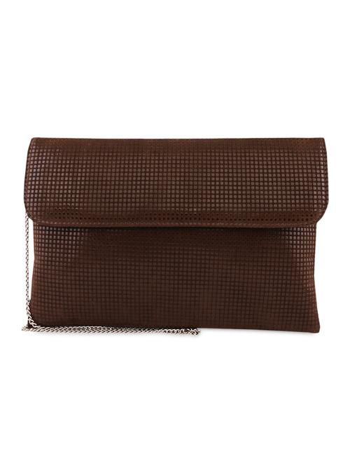 Brown Textured Leather Clutch - 1085030 - Very Small Image - 1